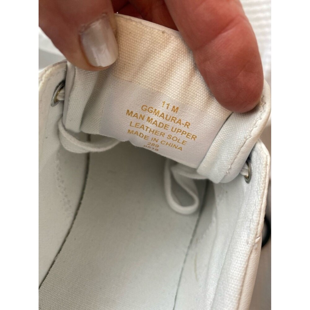 G by Guess White Sneakers with Gold Heel Accent Super Cute Women’s Size 11M NWOT - Picture 9 of 9